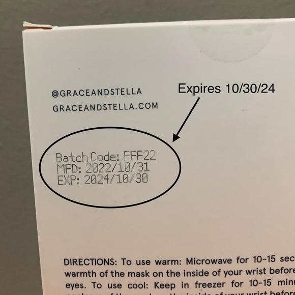 NWT GRACE & STELLA Hot & Cold Gel Bead Sleep Eye Mask. - Picture 3 of 9